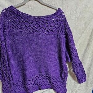 Handknit women's‎ oversized sweater